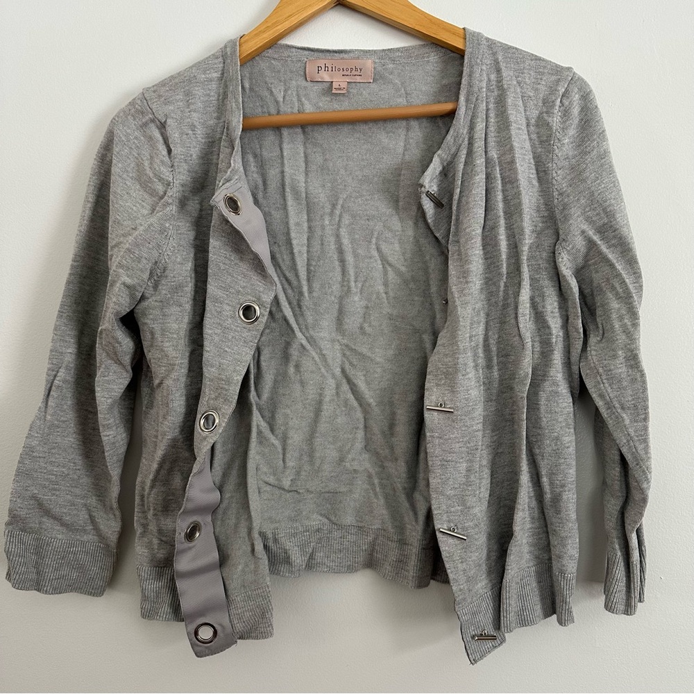 Philosophy Gray Women's Cardigan Sweater